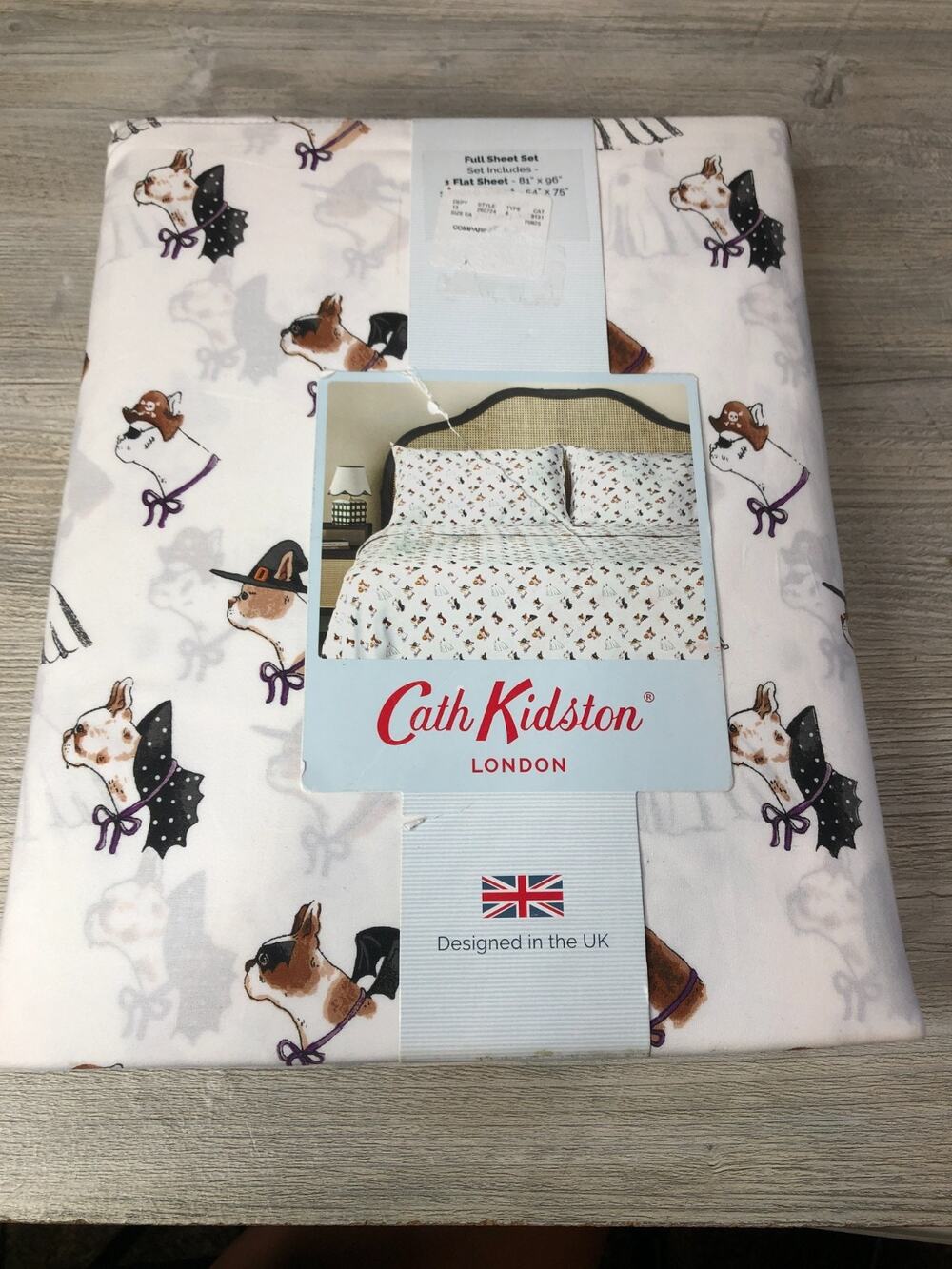 CATH KIDSTON London SPOOKY DOGS Halloween Queen SHEET SET
